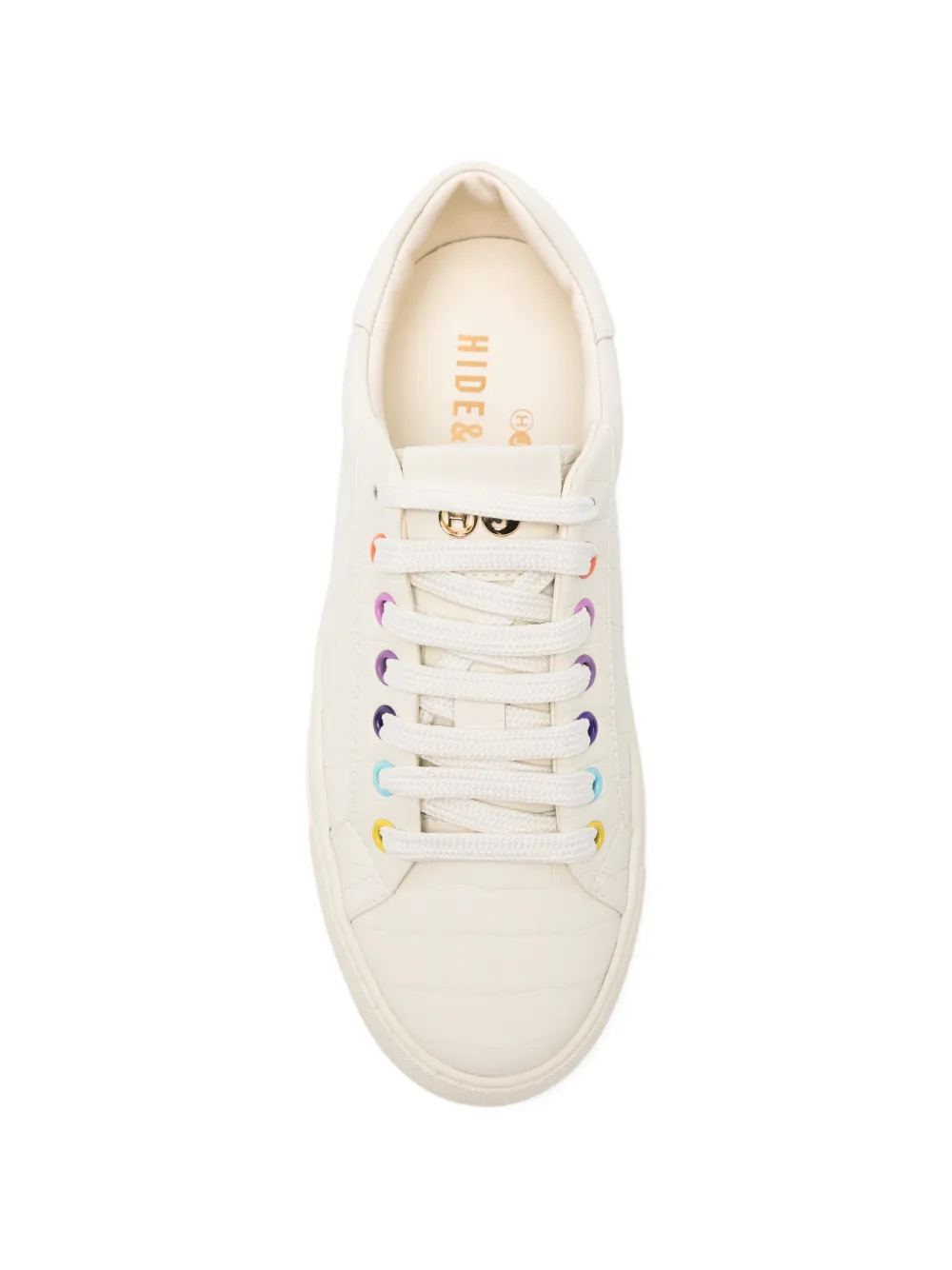 Hide&Jack crocodile-embossed sneakers Beige