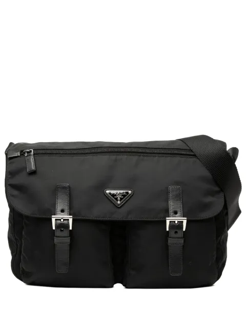 Prada Pre-Owned bandolera messenger Tessuto con doble cremallera y hebilla 2013-2026