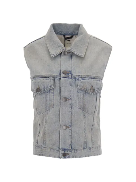 Haikure raw-cut sleeveless jacket