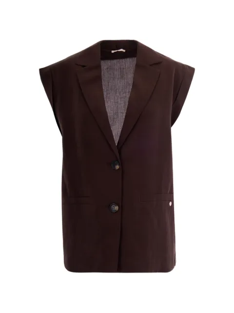 LIU JO notched-lapel sleeveless jacket