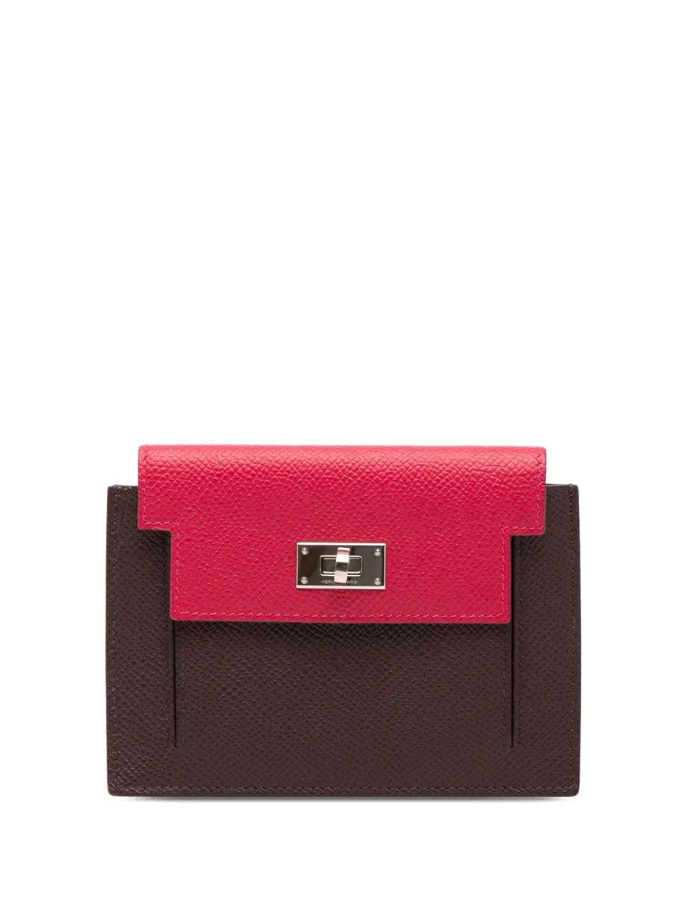 Hermès Pre-Owned 2021 Bicolor Epsom Kelly Pocket Compact Wallet small wallets - Rosso