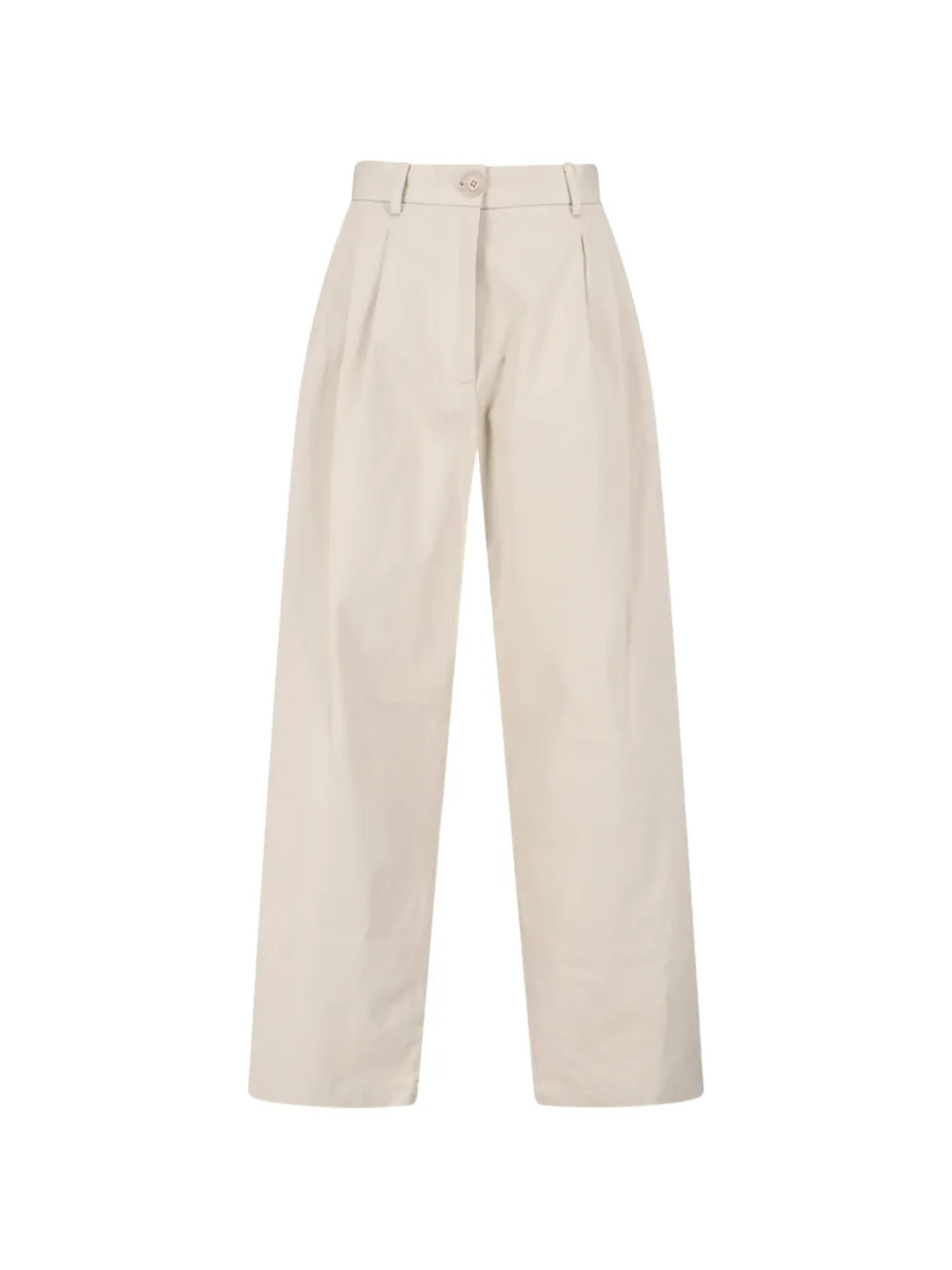 The Frankie Shop Nostrand pleated cotton-chino trousers - Toni neutri