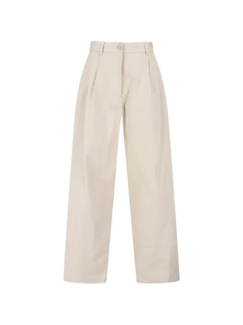 The Frankie Shop Calça Nostrand de algodão chino com pregas