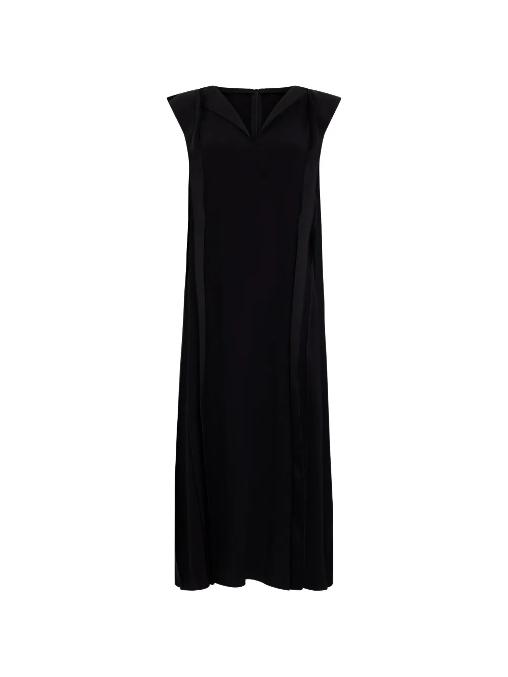 Max Mara sleeveless satin dress - Black