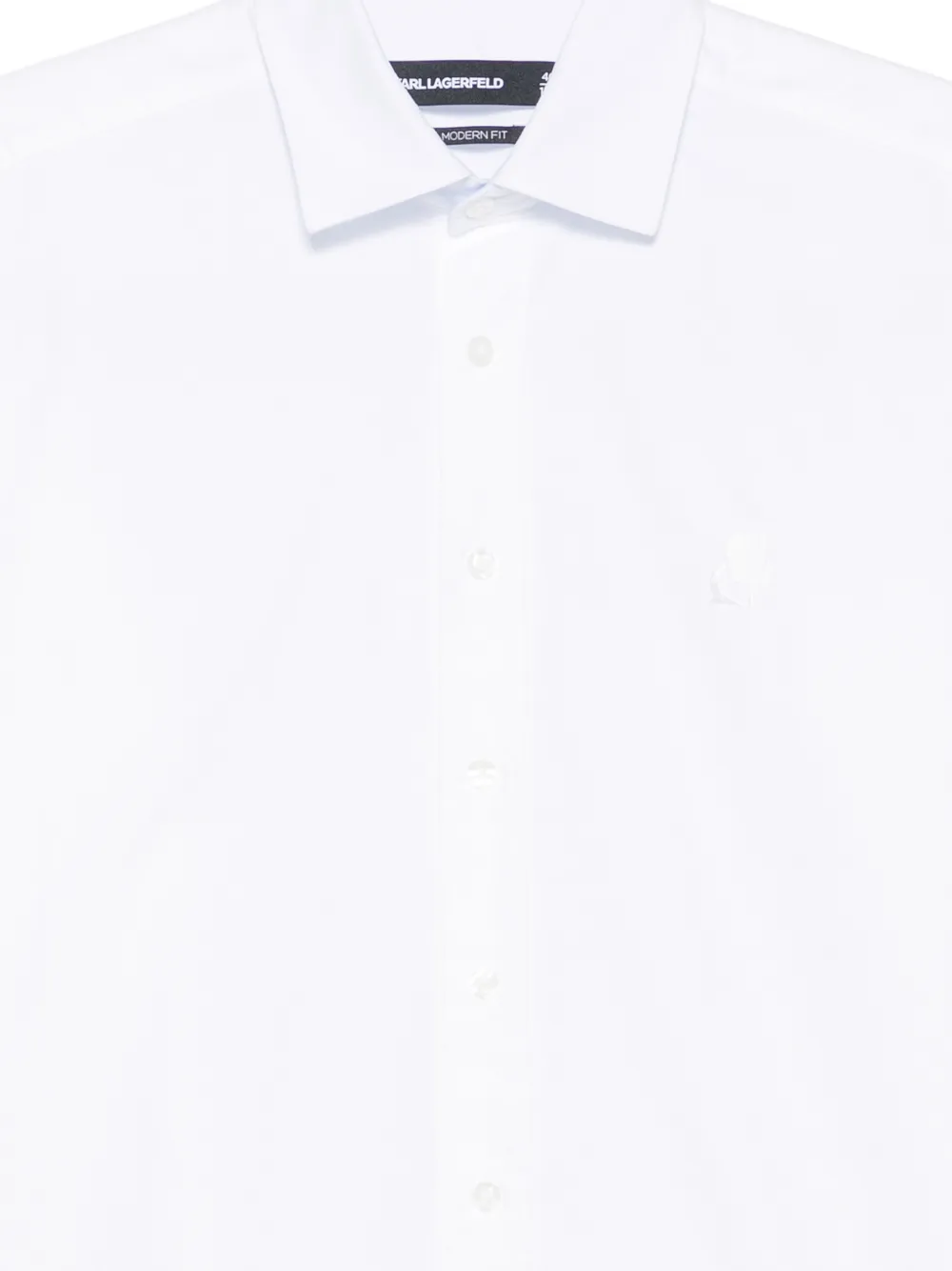 Karl Lagerfeld Overhemd met geborduurd logo Wit