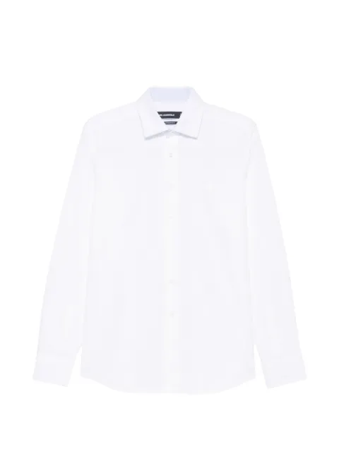 Karl Lagerfeld logo-embroidered long-sleeve shirt