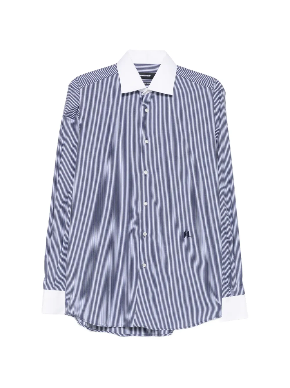 Karl Lagerfeld stripe-pattern shirt - Blau
