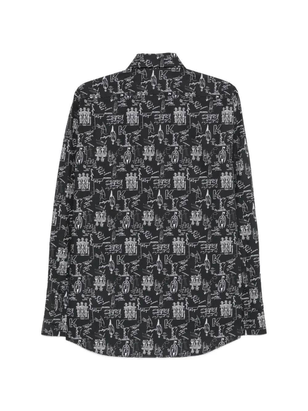 Karl Lagerfeld Overhemd met print Zwart