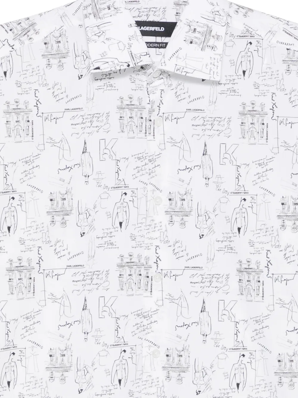 Karl Lagerfeld Overhemd met print Wit