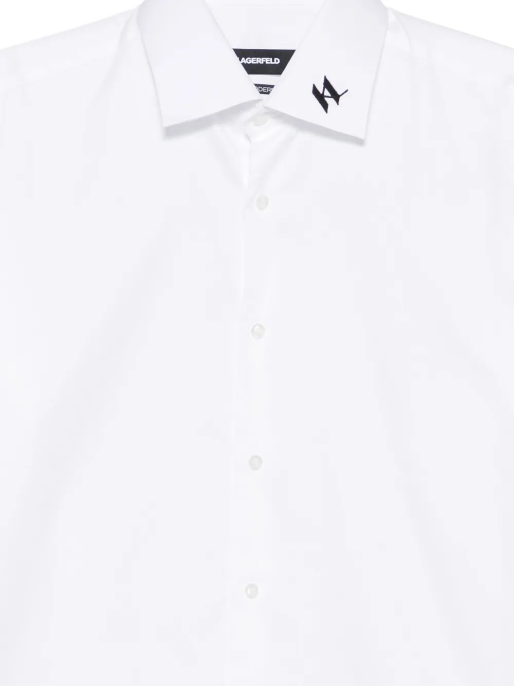 Karl Lagerfeld Overhemd met geborduurd logo Wit
