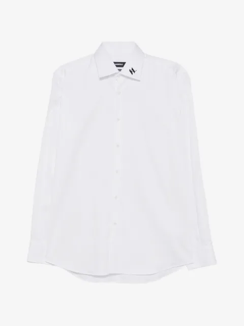 Karl Lagerfeld logo-embroidered long-sleeve shirt