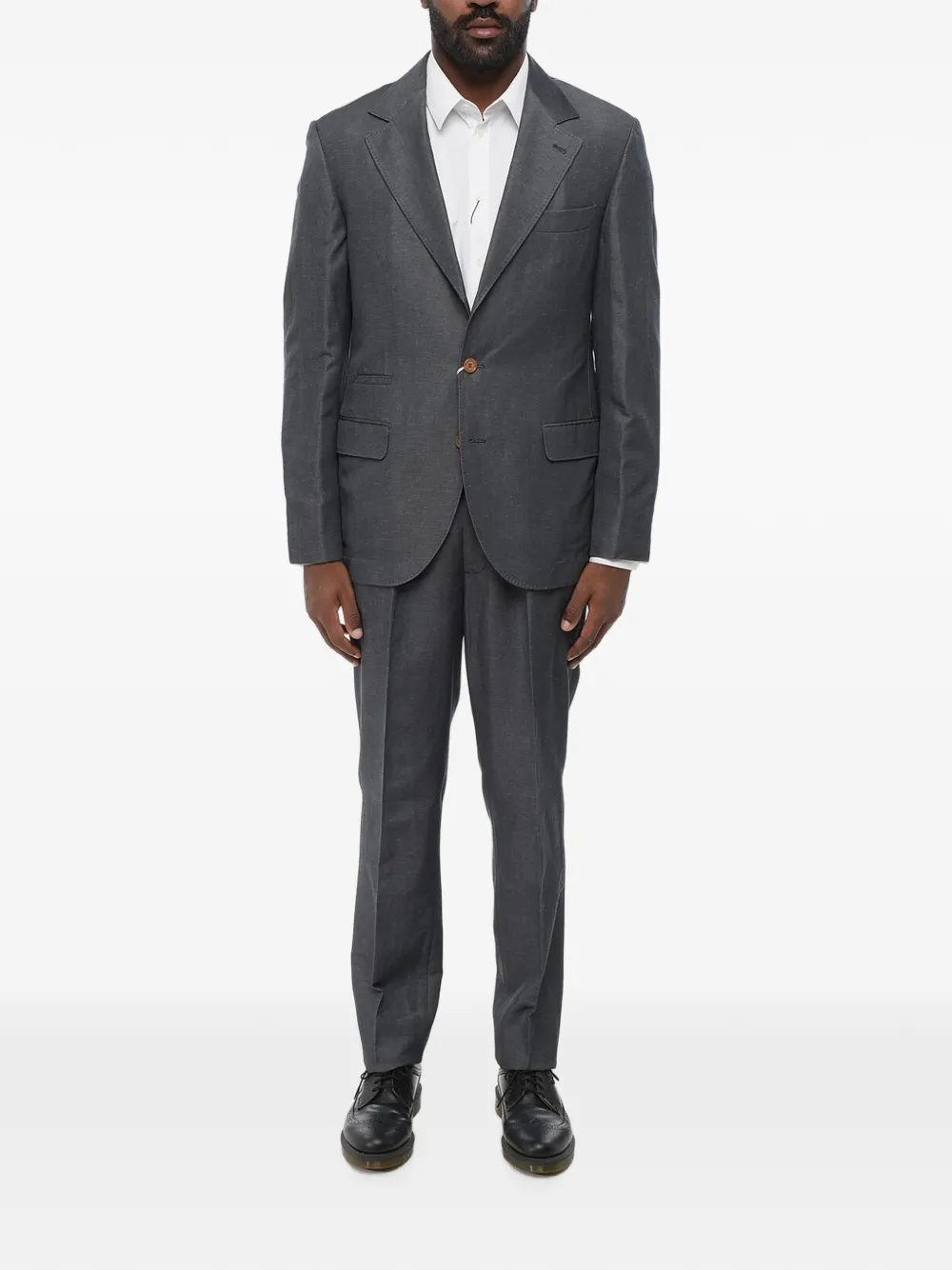 Brunello Cucinelli single-breasted suit Grijs