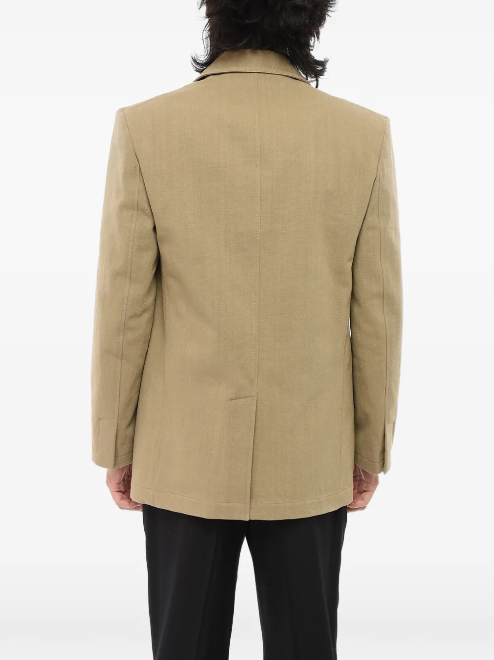 Valentino Garavani single-breasted patch-pocket blazer Beige