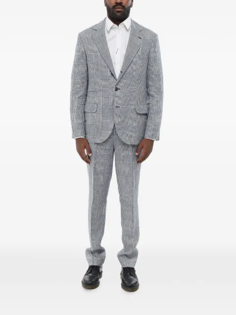 Brunello Cucinelli checked buttoned suit