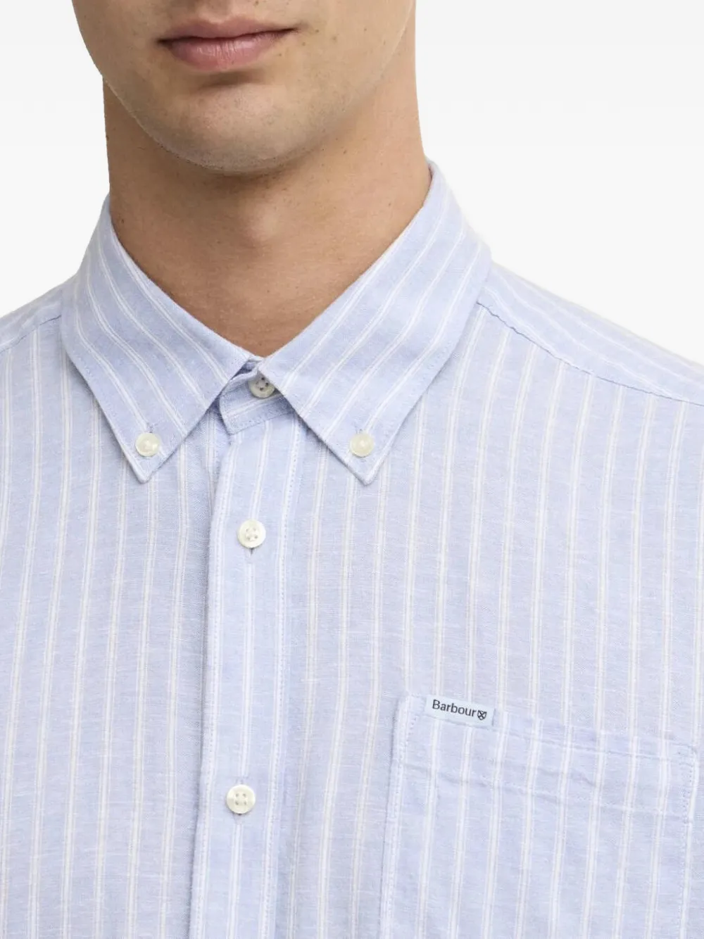 Barbour Nelson gestreept overhemd Blauw