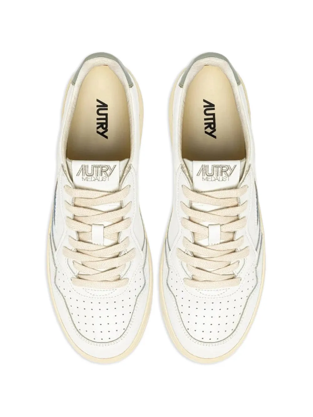 Autry Medalist leren sneakers met geperforeerde details Wit