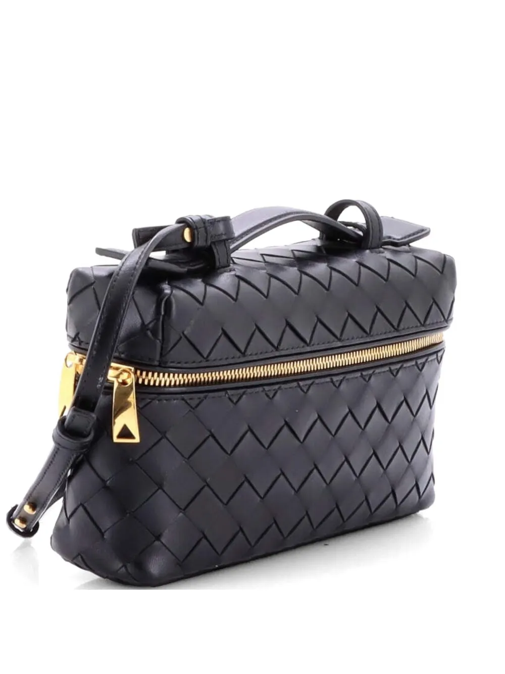 Bottega Veneta Pre-Owned Bang Bang Vanity Case Intrecciato Leather crossbody bag - Nero