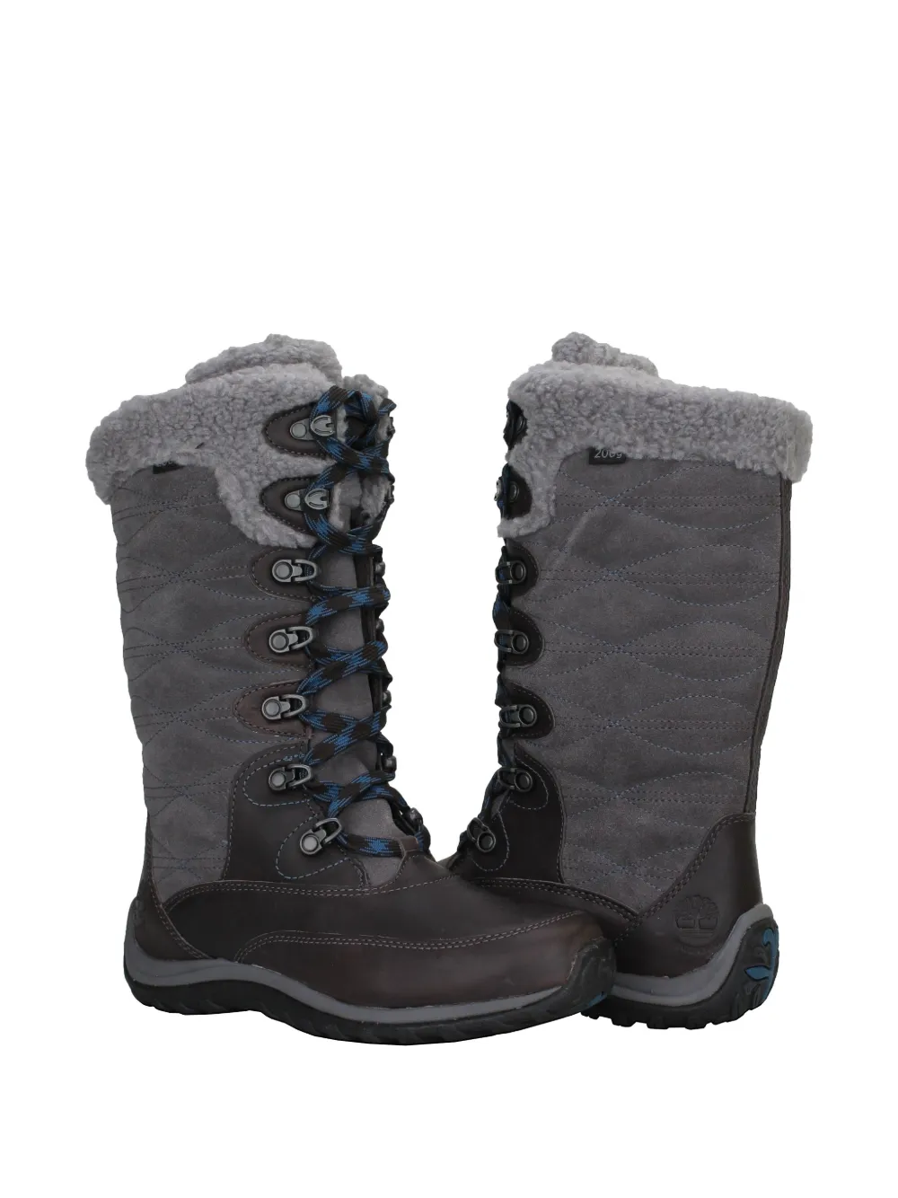 Timberland Earthkeepers quilted shearling-trim boots Grijs