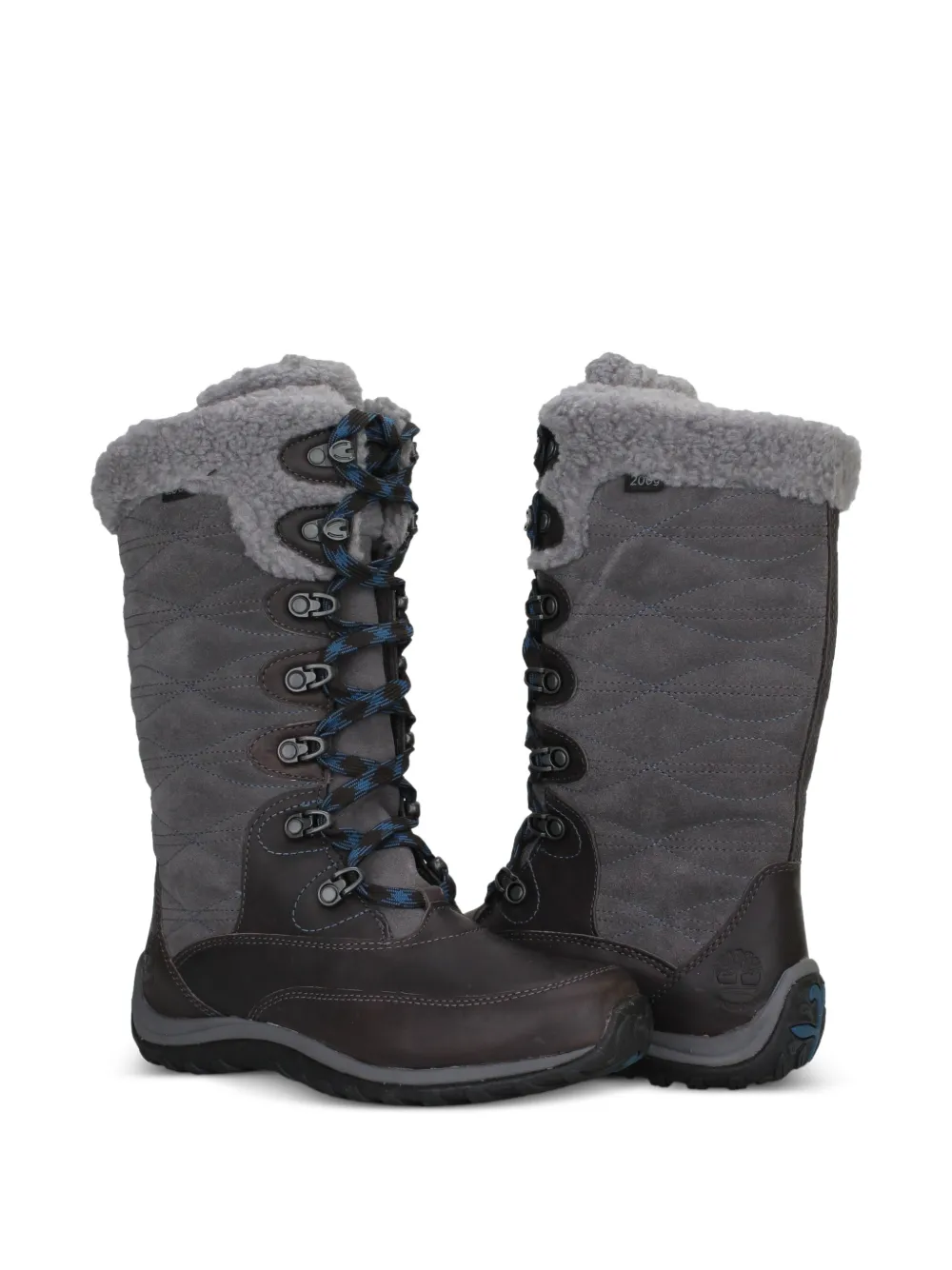 Timberland Earthkeepers quilted shearling-trim boots Grijs