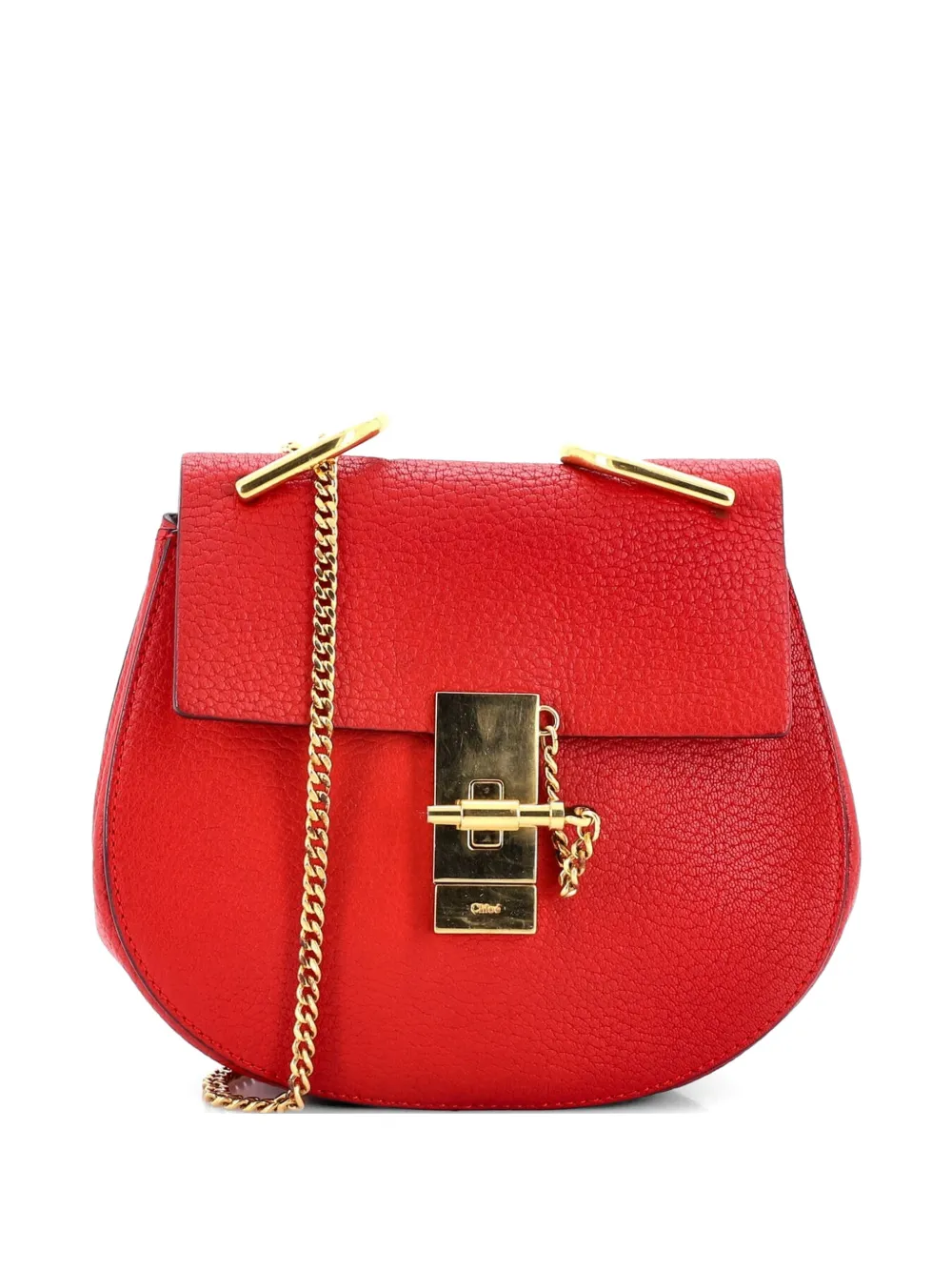 Chloé Pre-Owned Drew Leather Mini crossbody bag - Rosso
