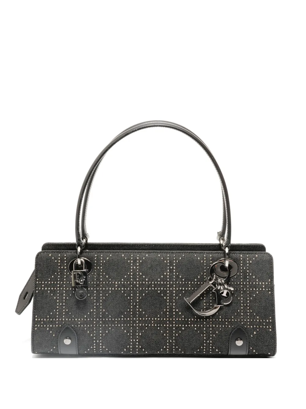 Christian Dior Pre-Owned 2015 Cannage denim tote bag - Nero