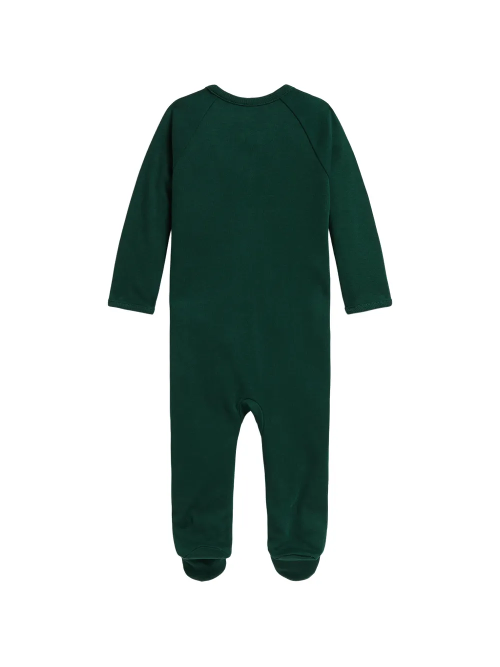 POLO RALPH LAUREN KIDS katoenen Interlock overall met voetjes Groen