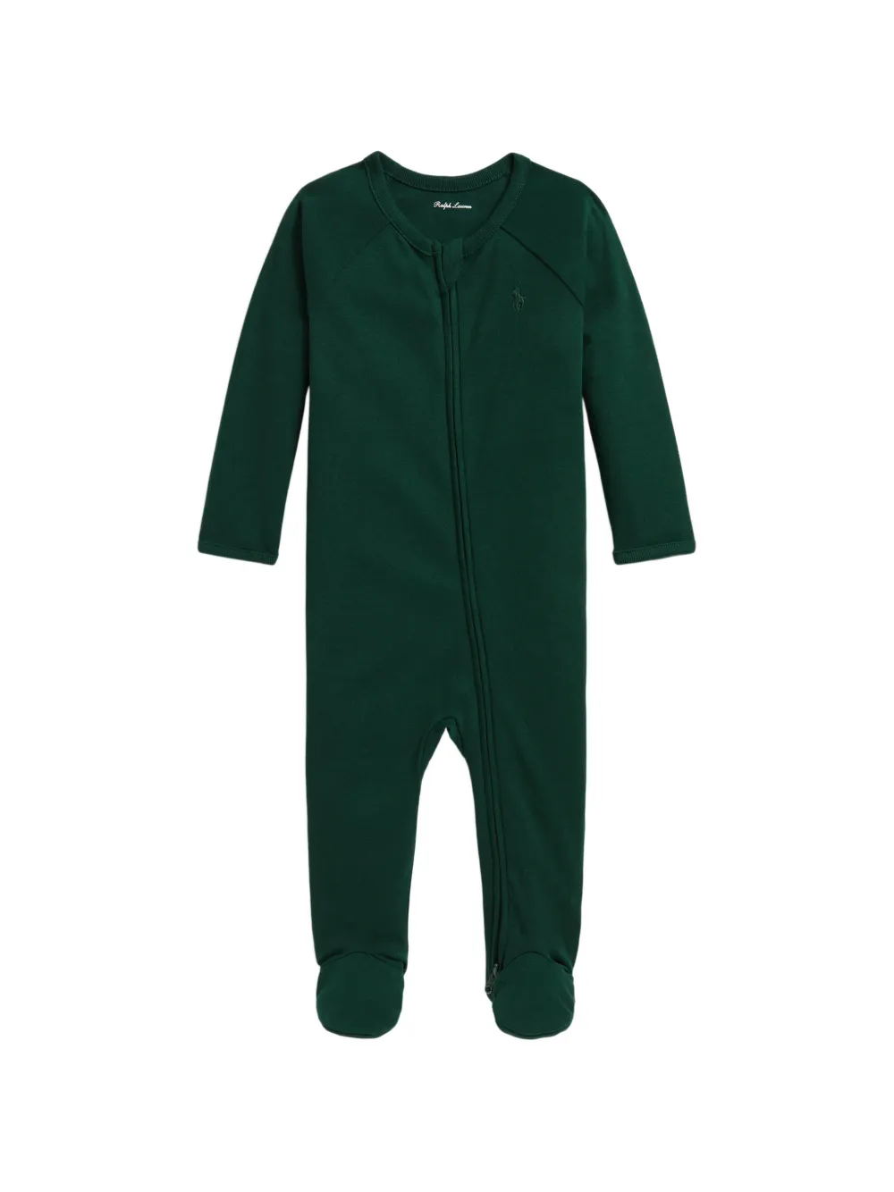POLO RALPH LAUREN KIDS combinaison en coton à pieds interlock - Vert POLO RALPH LAUREN KIDS combinaison en coton à pieds interlock - Vert