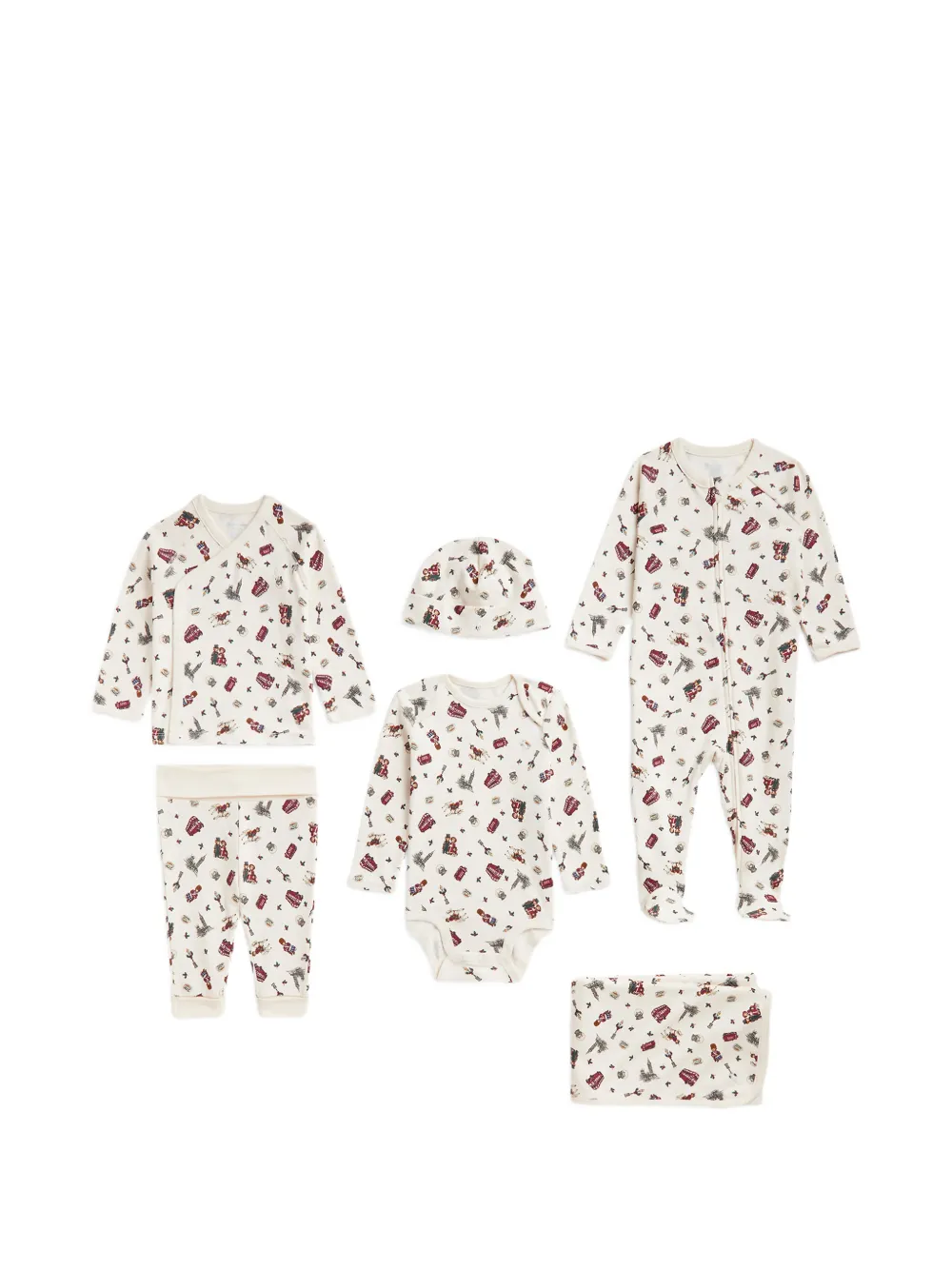 POLO RALPH LAUREN KIDS Polo Bear 6-delige katoenen cadeauset Beige