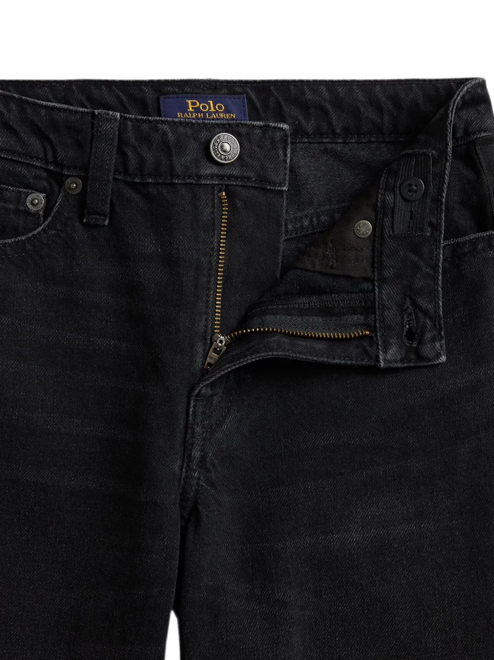 POLO RALPH LAUREN KIDS Curve jeans met toelopende pijpen Zwart