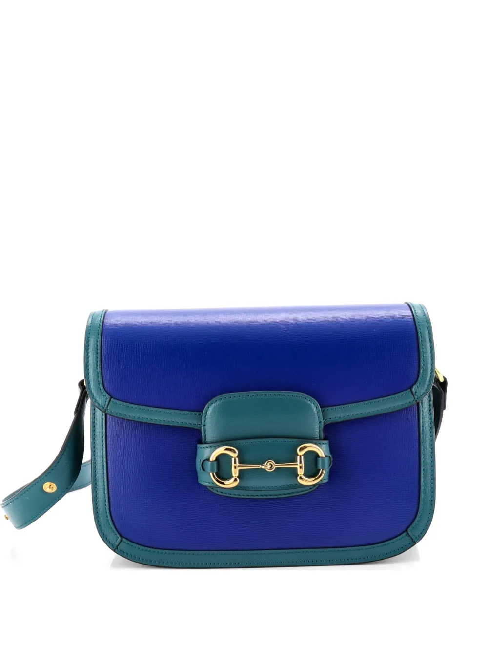 Gucci Pre-Owned Horsebit 1955 Leather Small shoulder bag - Blu