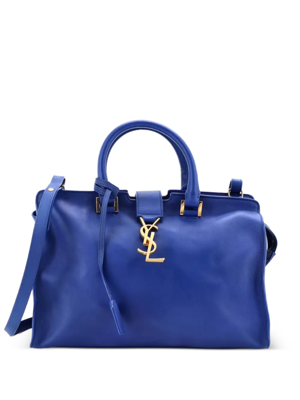 Saint Laurent Pre-Owned Monogram Cabas Leather Small satchel - Blau