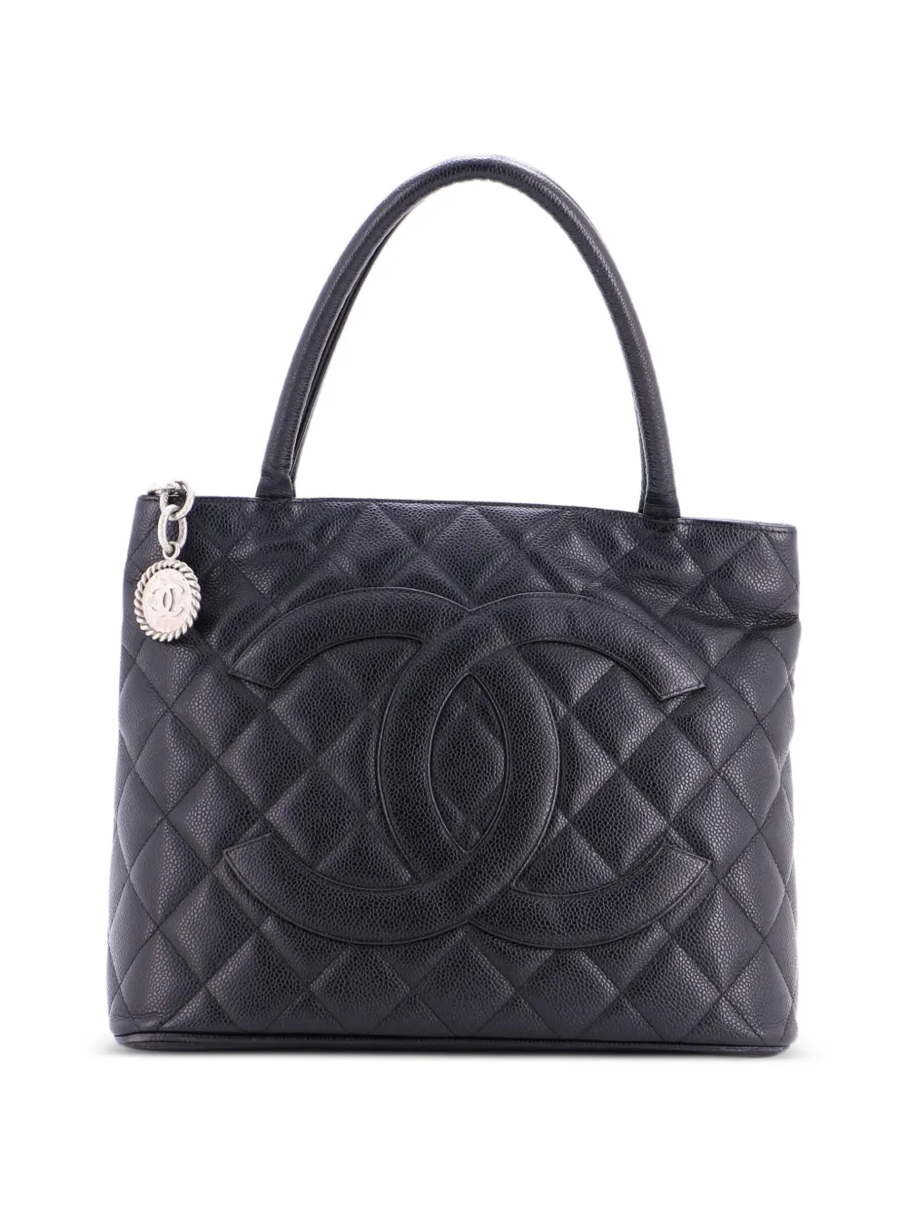 CHANEL Pre-Owned Medallion Quilted Caviar tote bag - Nero