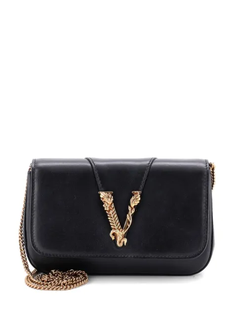 Versace Pre-Owned Virtus on Chain Leather clutch bag