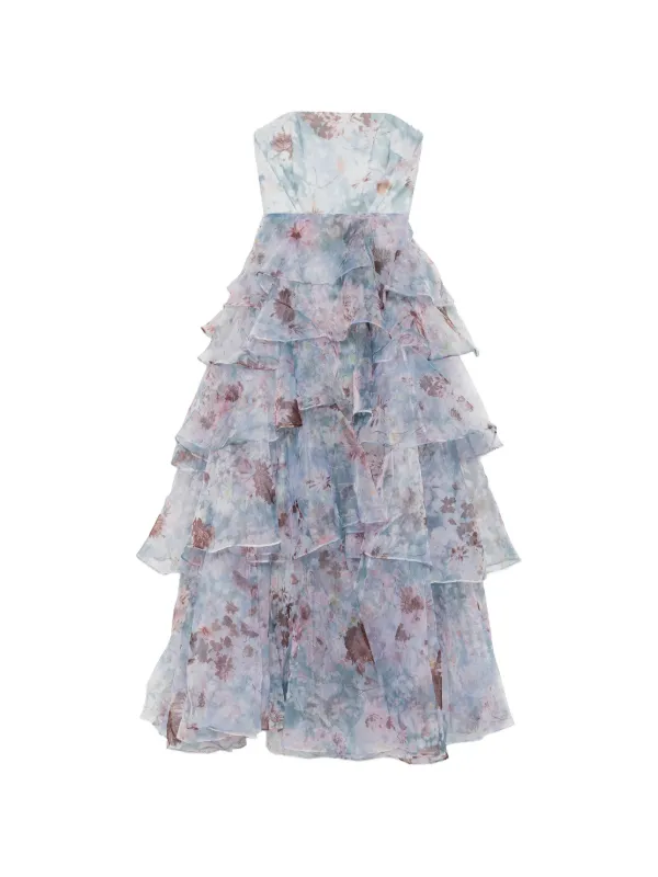 aje blue floral dress Gabriella gown Men's Size:6.5 US