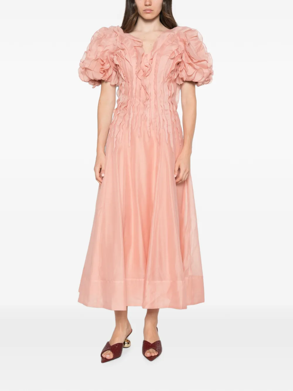 Aje Seraphina midi-jurk Roze