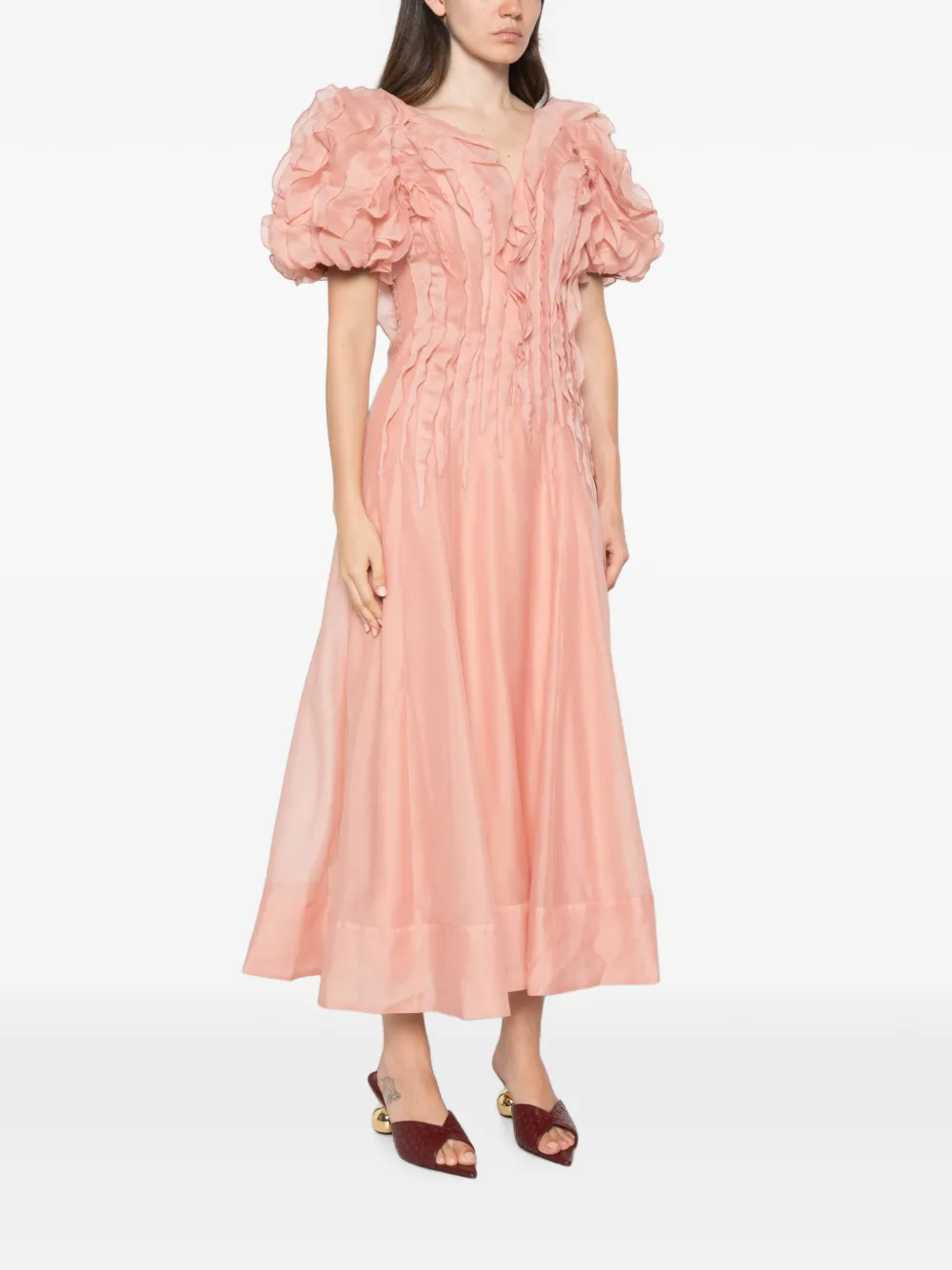 Aje Seraphina midi-jurk Roze