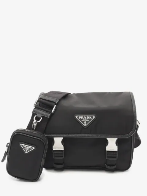 Prada Pre-Owned bolsa crossbody tipo mensajero de tessuto con hebilla y cierre 2013-2026