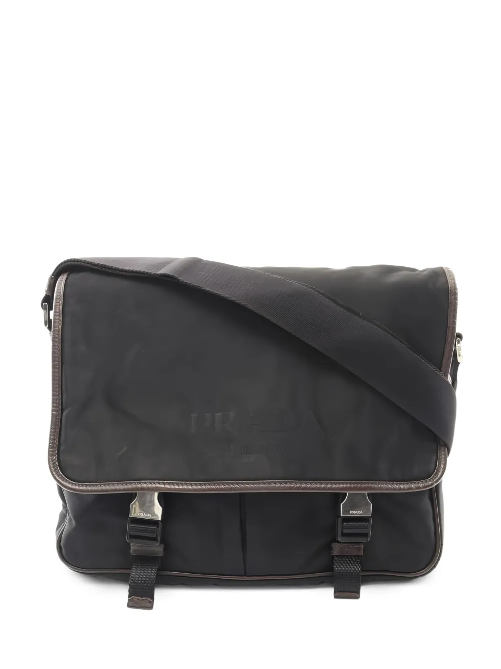 Prada Pre-Owned 2000s Saffiano leather messenger bag - Nero