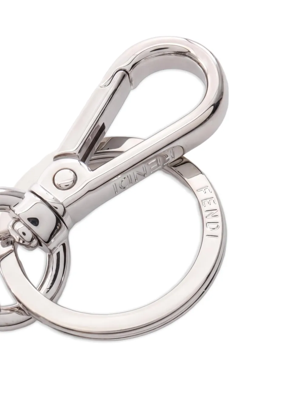 Fendi Pre-owned 2020s Zucca FF Key Ring in Brown, view 3