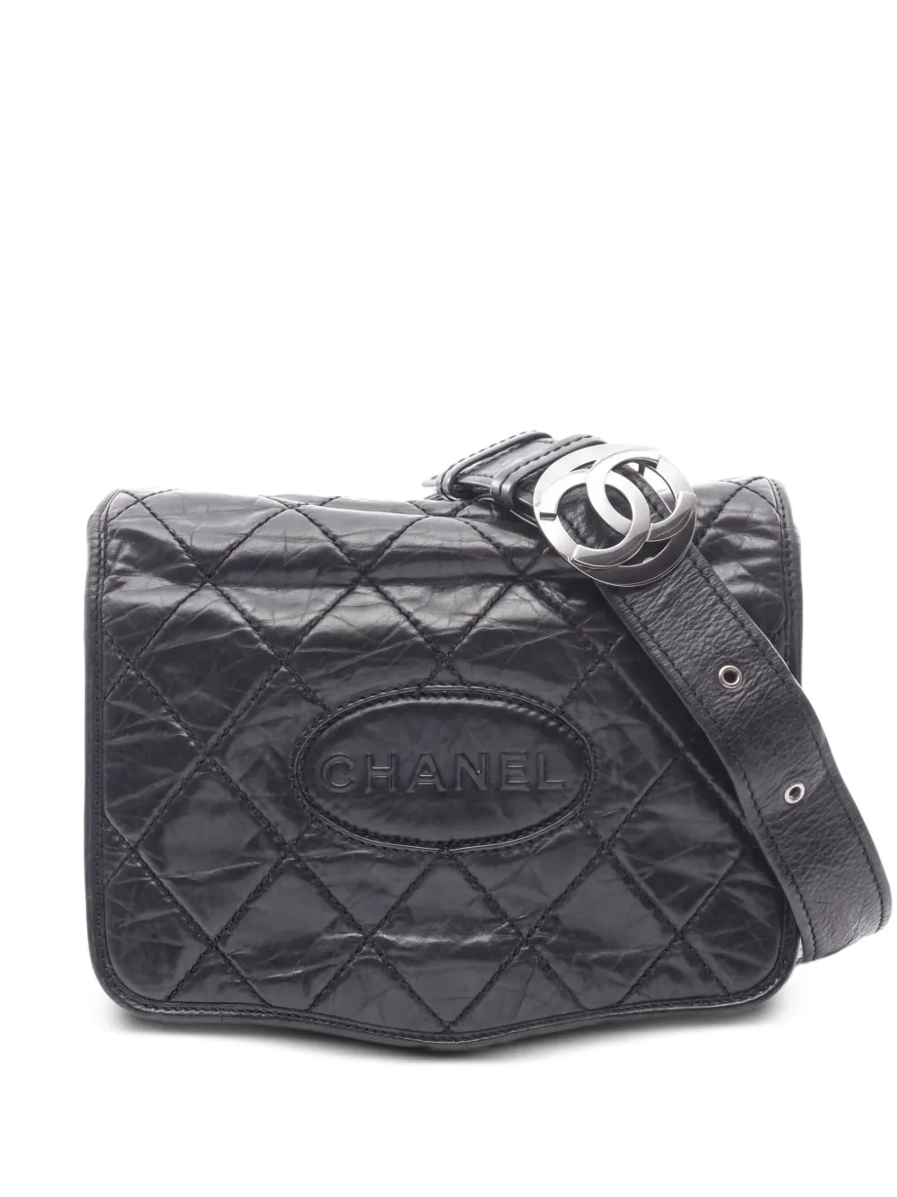 CHANEL Pre-Owned 2005-2006 Wild Stitch calfskin shoulder bag - Black
