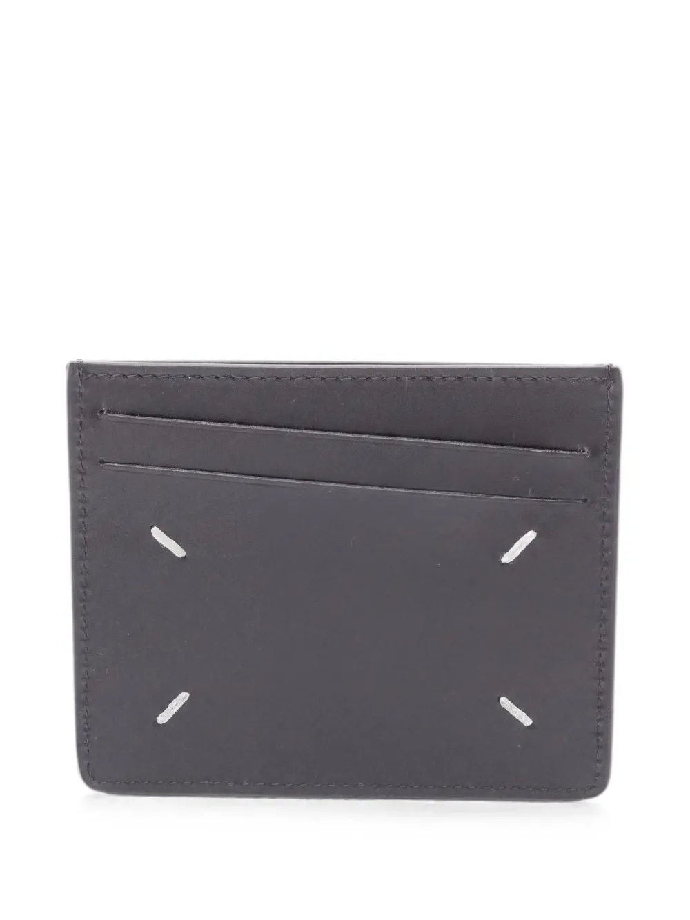 Maison Martin Margiela Pre-Owned 2020s four-stitch leather card case - Nero