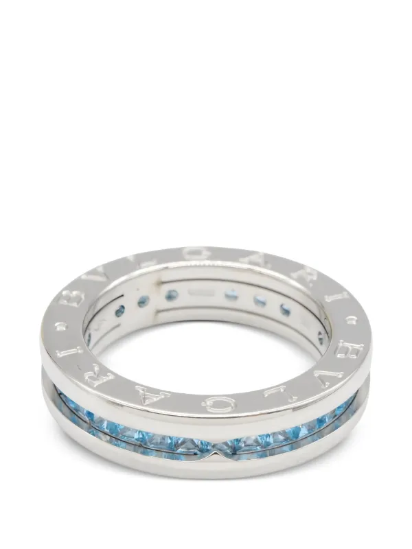 Bvlgari Pre-Owned 2010s B-zero1 Blue Topaz Ring | Silver | FARFETCH