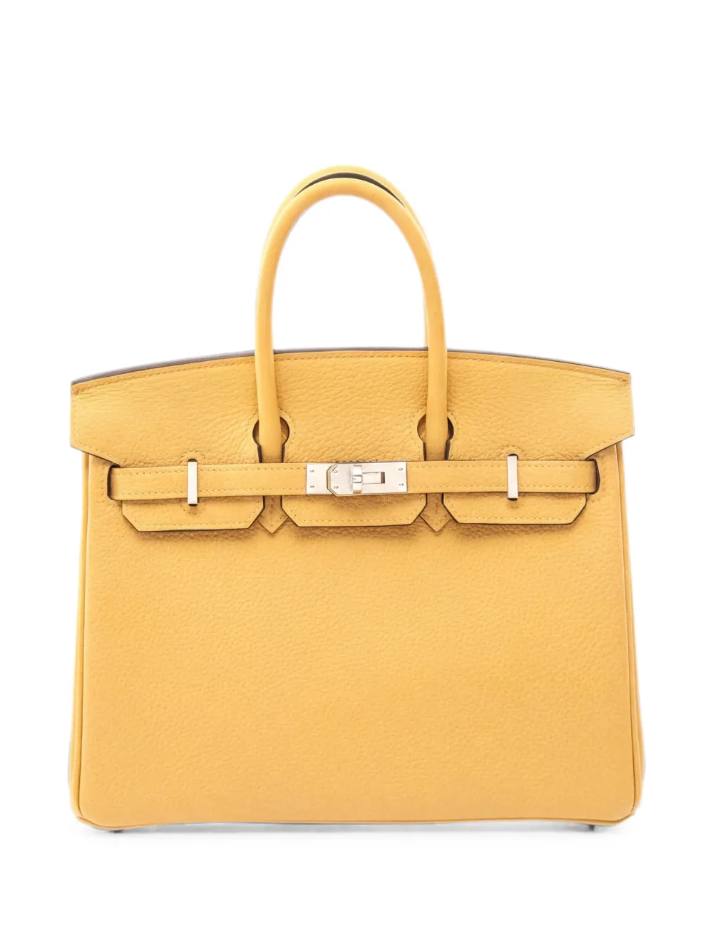 Hermès Pre-Owned 2025 25 Birkin leather tote bag - Giallo