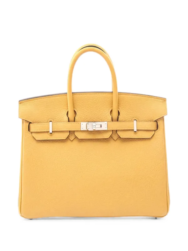 Hermès Pre-owned 2025 25 Birkin Tote Bag in Yellow