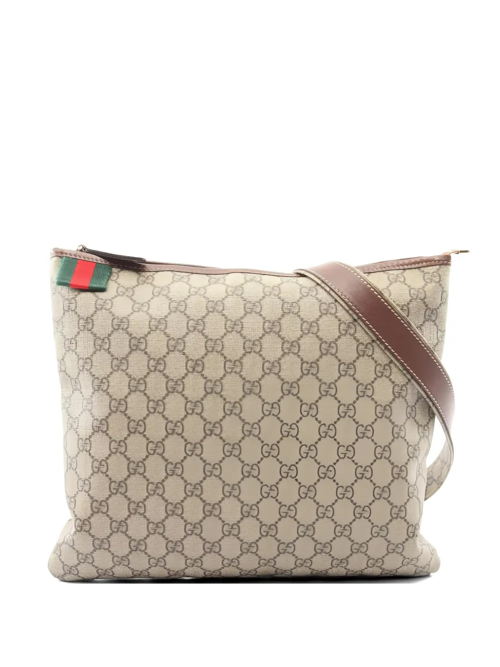 Gucci Pre-Owned 2000s GG Supreme Sherry Line shoulder bag - Nude