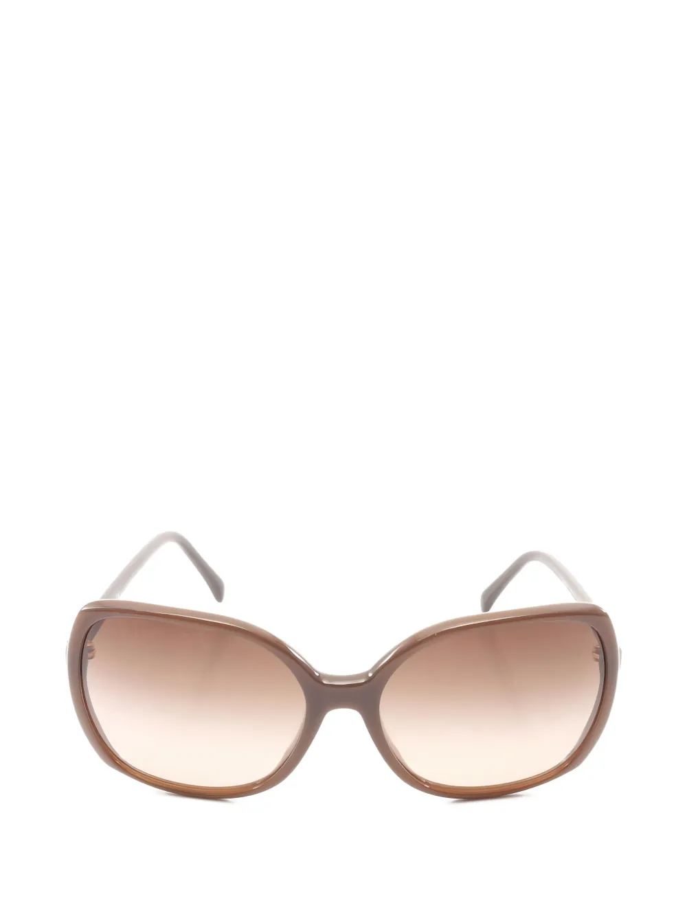 CHANEL Pre-Owned 1986-1988 butterfly-frame sunglasses - Marrone