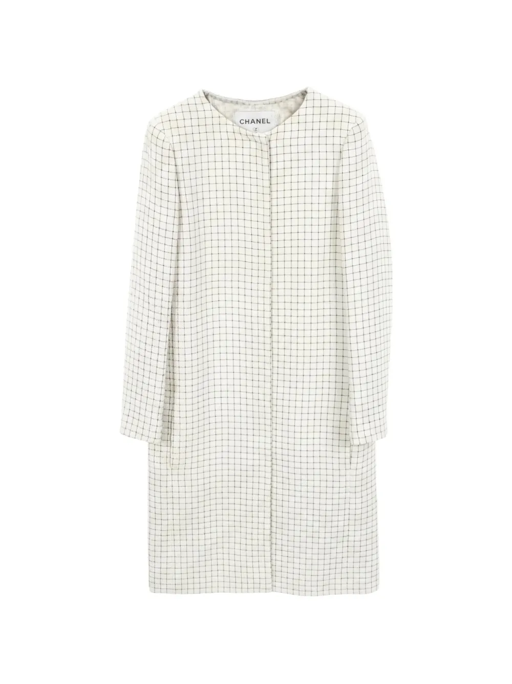 CHANEL Pre-Owned Cappotto a quadri 1986-1988 - Bianco