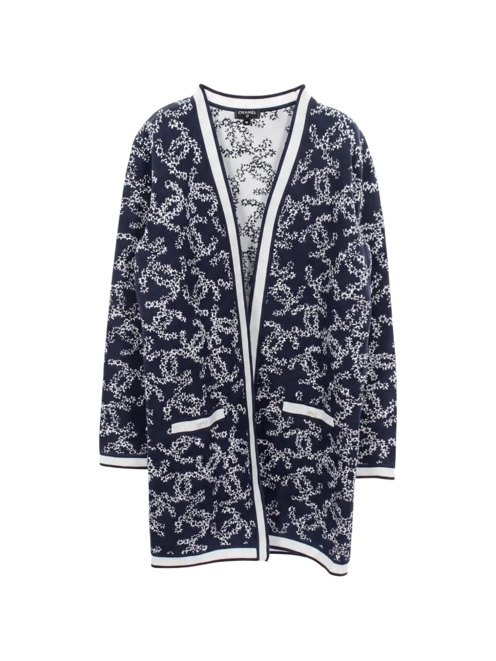 CHANEL Pre-Owned 1986-1988 Coco Mark cardigan - Blu