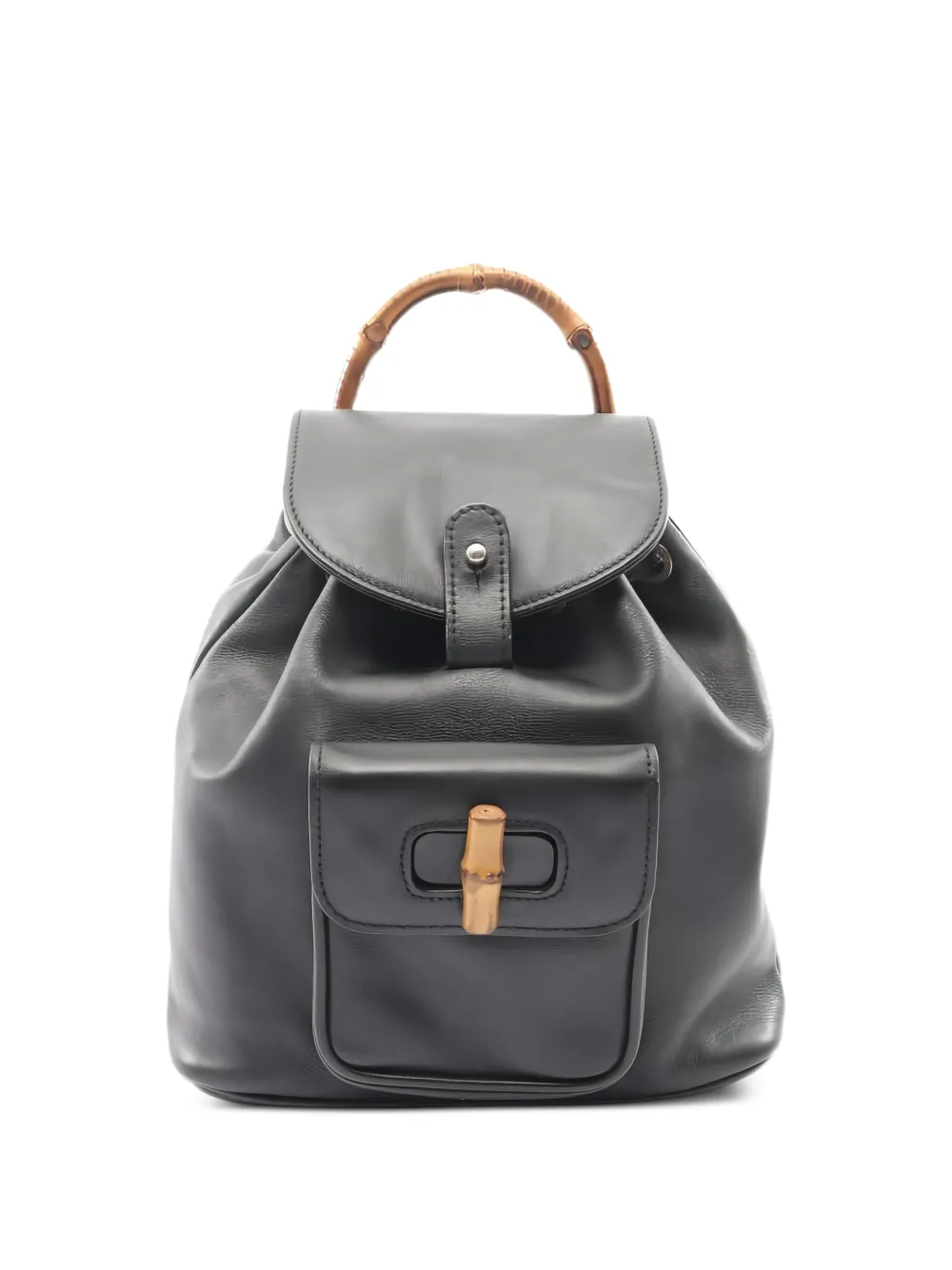 Gucci Pre-Owned 2000s bamboo-handle leather backpack - Nero