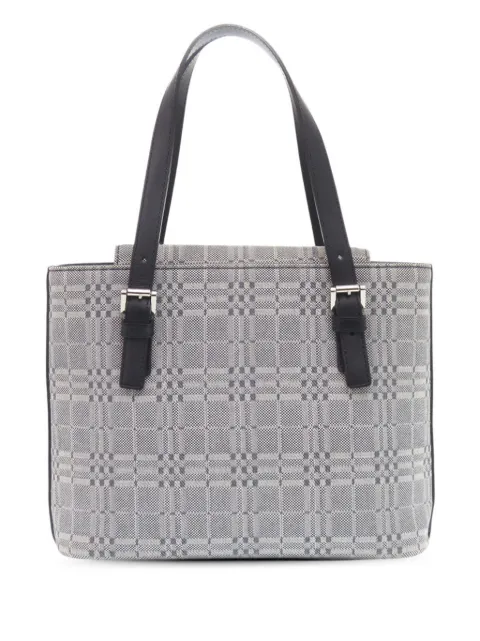 Burberry Pre-Owned tonet ternet tote i kanvas fra 2000-2017